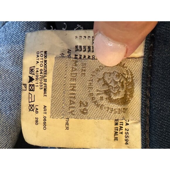 Diesel Jeans Women‎ 29 Blue Denim Faded Stretch Bootzee Regular Slim Bootcut - Picture 12 of 14